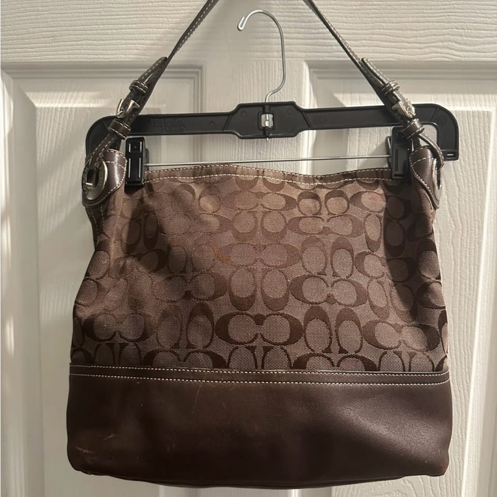 Coach Brown Signature Shoulder Bag